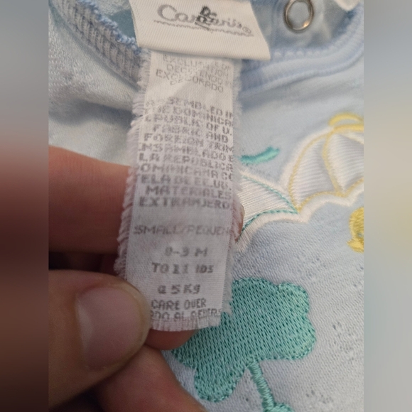 Set Of 4 Vintage Baby Blue Rompers Sets Carter's, Bright Future, Baby Bear - Picture 13 of 16